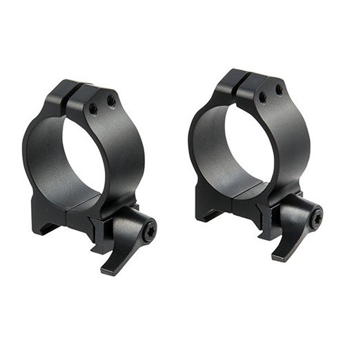The Warne Maxima QD Rings offer durable, all-steel construction with adjustable levers, ensuring zero retention and compatibility with Weaver-style bases.