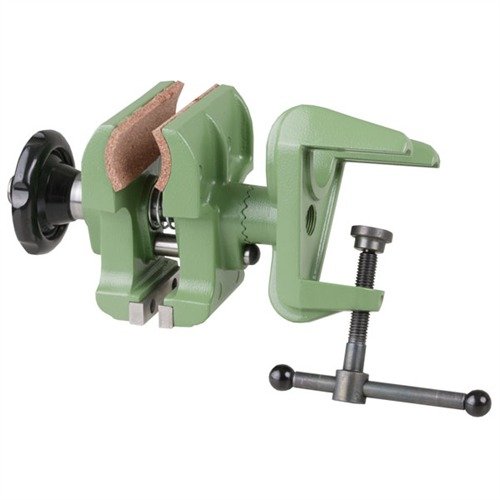 The Bisley Gunsmithing Vise offers 360° rotation, quick one-hand adjustments, and non-mar clamping, making it perfect for detailed gun maintenance and portability.