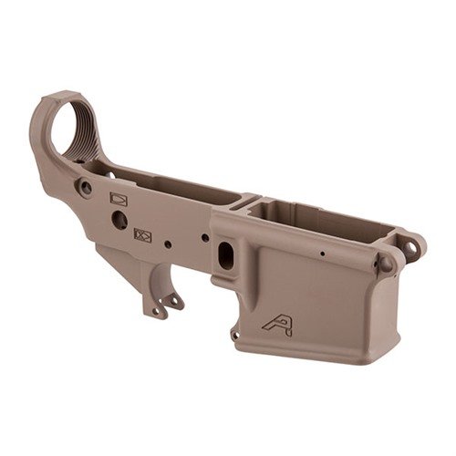 The Aero Precision AR15 Gen 2 Stripped Lower Receiver features mil-spec machining, upper tension screw for a secure fit, and increased magwell flare for easy magazine insertion.