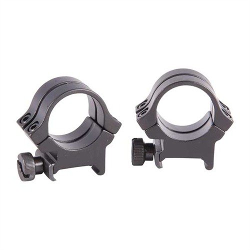 The Weaver Quad Lock Rings feature a robust aluminum construction with a matte finish, providing double the holding power for secure optics mounting on Weaver-style bases.