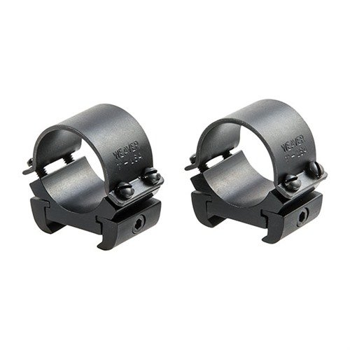 Discover the WINDAGE ADJUSTABLE SURE-GRIP RINGS by WEAVER, offering robust clamping power, precise alignment, and compatibility with Weaver-style rails for superior accuracy.