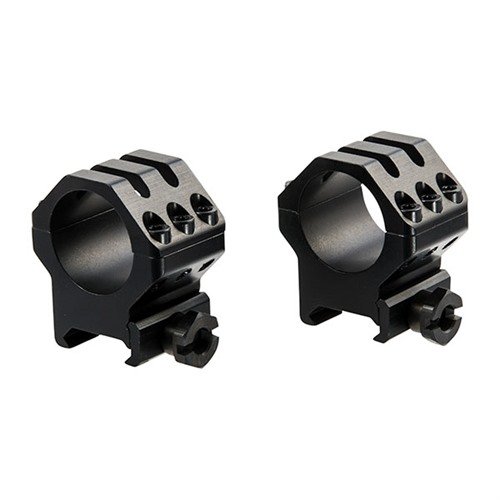 Securely mount large optics on hard-recoiling rifles with Weaver's SIX-HOLE SKELETON RINGS, featuring no-strip Torx screws and quick-release hex nuts.