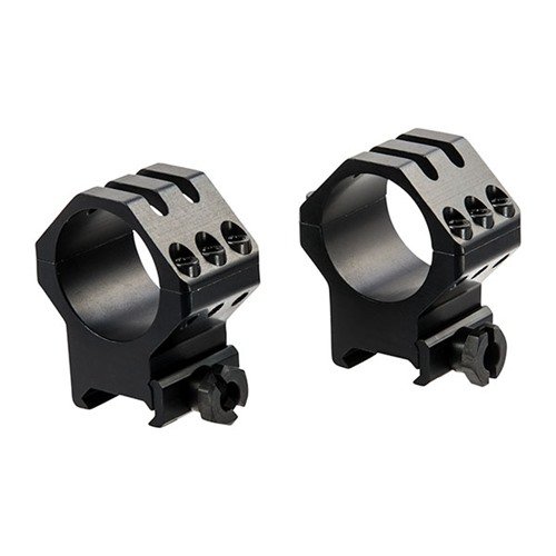 Securely mount large optics on hard-recoiling rifles with Weaver's oversized, high tactical rings featuring six Torx® screws and quick-release hex nuts.