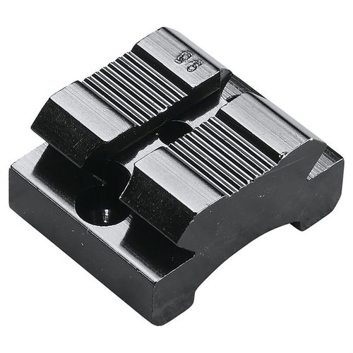 The WEAVER #95 Base offers durable aluminum construction with a polished blue finish, fitting both Top Mount and See-Thru Mount Rings for versatile mounting options.