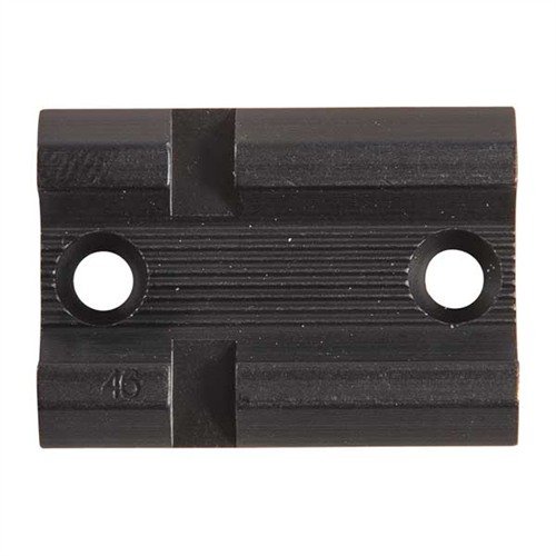 The Weaver #46M Base offers a durable aluminum construction with a polished blue finish, designed for seamless compatibility with Top Mount and See-Thru Mount Rings.