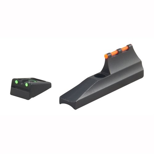 Enhance your shooting accuracy with the Williams Gun Sight Remington 700 Fiber Optic Sight Set, featuring durable aluminum construction and a sleek black anodized finish.