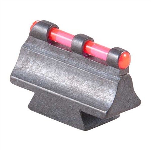 Enhance your shooting accuracy with the Williams Gun Sight 406N Front Sight, featuring a blued steel construction and a vibrant red fiber optic insert.