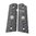 WILSON COMBAT FULL SIZE, GRAY/BLK G10, AGGRESSIVE STARBURST, FLAT, GRIPS