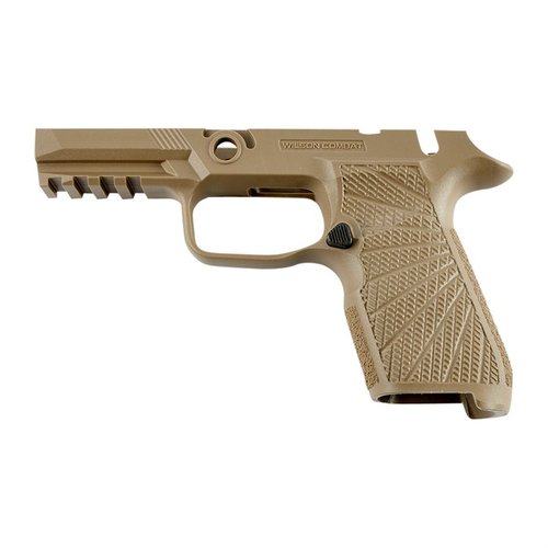 Enhance your SIG P320 Compact with Wilson Combat's WCP320 grip module, featuring improved ergonomics, recoil control, and custom feel for optimal performance.