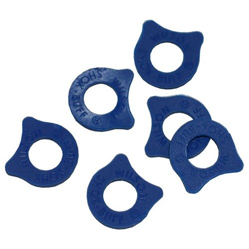 The Wilson Combat 1911 Shok-Buffs® pak softens recoil impact and helps prevent frame damage, featuring 6 durable poly-fiber buffers for enhanced performance.