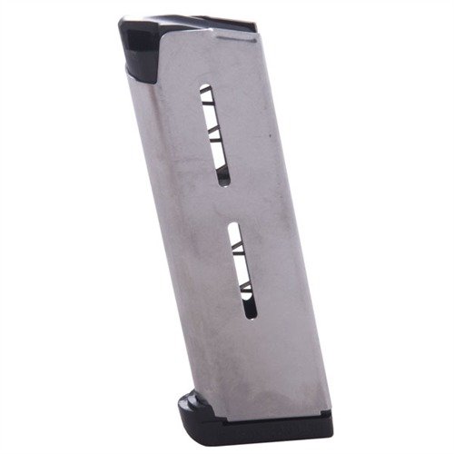 Enhance your shooting experience with the Wilson Combat 1911 Officer .45 ACP 7-Round Magazine, featuring self-lubricating followers and a durable stainless steel finish.